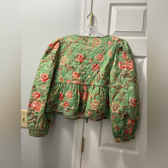 Loeffler Randall Donna Sage Floral Tie Jacket Size Medium - Picture 3 of 4